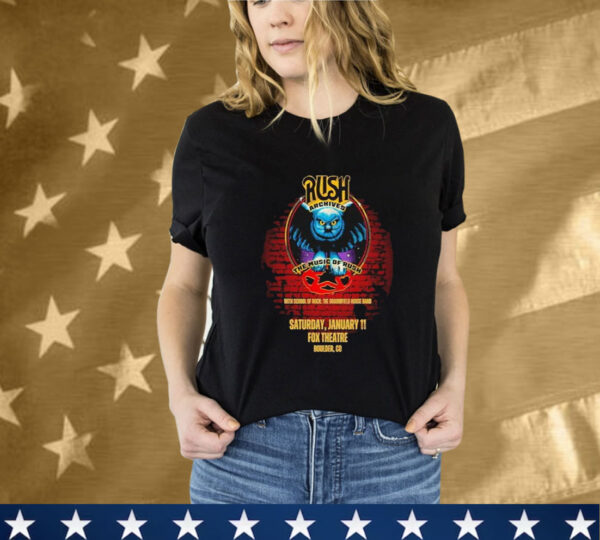 Rush Archives January 11 2025 Fox Theatre in Boulder CO T-Shirt