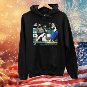 Saquon Barkley Philadelphia Eagles Vs Los Angeles Rams NFL Playoffs Flash Features NFC Divisional Round T-Shirt