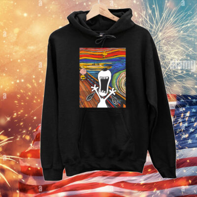 Snoopy Woodstock and Charlie Brown X Edvard Munch’s The Scream The Howl T-Shirt