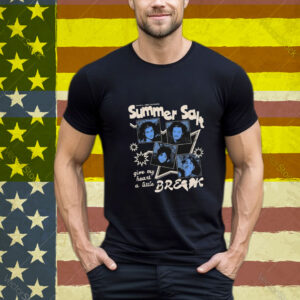 Summer Salt Choral Reef Rockers Give My Heart A Little Break Four Faces T-Shirt