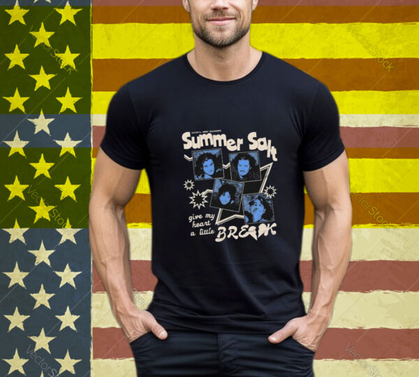 Summer Salt Choral Reef Rockers Give My Heart A Little Break Four Faces T-Shirt