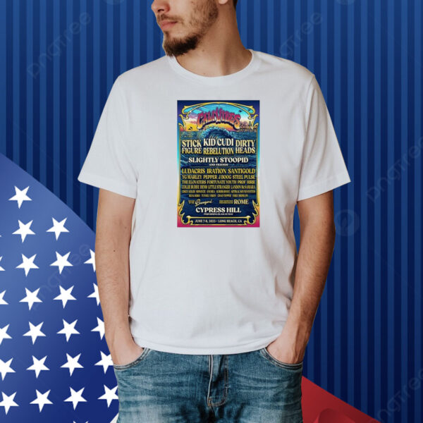 Cali Vibes Fest June 7-8 2025 In Long Beach CA Tour Shirt