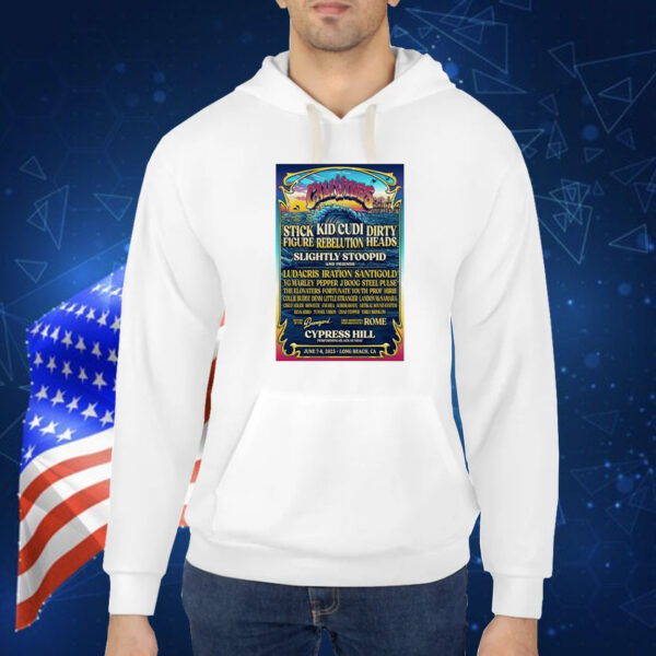 Cali Vibes Fest June 7-8 2025 In Long Beach CA Tour Shirt