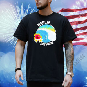 Marlin Surfboards Santa Barbara California Wave Logo Shirt