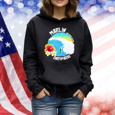 Marlin Surfboards Santa Barbara California Wave Logo Shirt