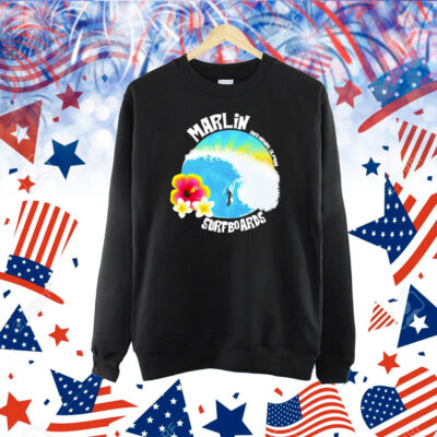 Marlin Surfboards Santa Barbara California Wave Logo Shirt