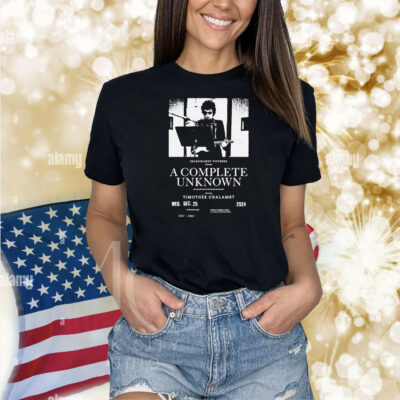 Timothée Chalamet Searchlight Pictures A Complete Unknown Studio Wed Dec 25 2024 Shirt
