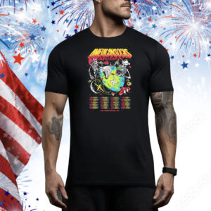 American Socks Summer World Tour 2024 Dates Skeleton Tee Shirt