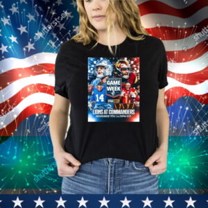 Official Detroit Lions At Washington Commanders America’s Game Of The Week November 9th 2025 Poster Tee Shirt