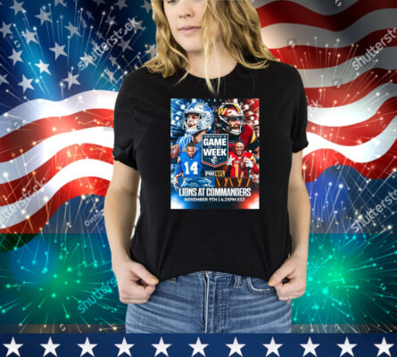 Official Detroit Lions At Washington Commanders America’s Game Of The Week November 9th 2025 Poster Tee Shirt