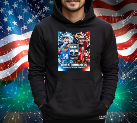 Official Detroit Lions At Washington Commanders America’s Game Of The Week November 9th 2025 Poster Tee Shirt