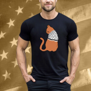 Thecatluminati Palestinian Catfiyyeh Cat Tee Shirt