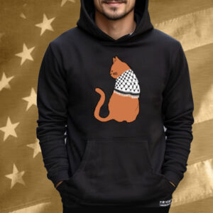 Thecatluminati Palestinian Catfiyyeh Cat Tee Shirt