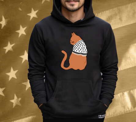 Thecatluminati Palestinian Catfiyyeh Cat Tee Shirt