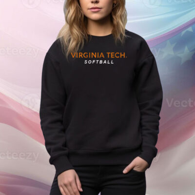 Virginia Tech Softball Logo Stack Tee Shirt