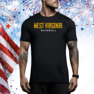 West Virginia Baseball Logo Stack Tee Shirt