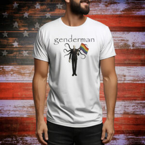 Slenderman Genderman Pride Flag Tee Shirt