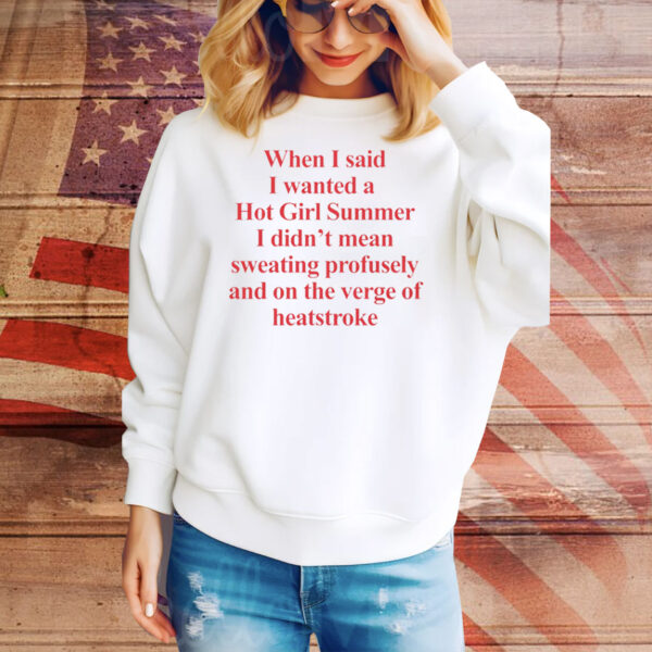 When I Said I Wanted A Hot Girl Summer I Didn't Mean Sweating Profusely And On The Verge Of Heatstroke Tee Shirt