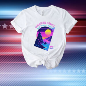 American samoa vaporwave retro sunset T-Shirt