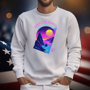 American samoa vaporwave retro sunset T-Shirt