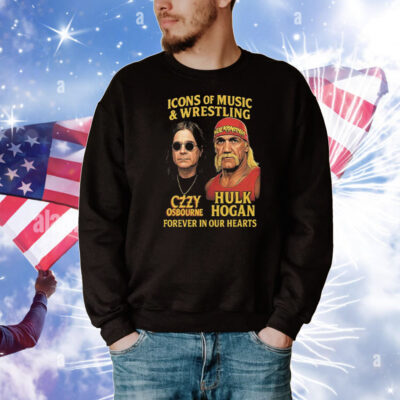 Icons Of Music And Wrestling Ozzy Osbourne And Hulk Hogan T-Shirt