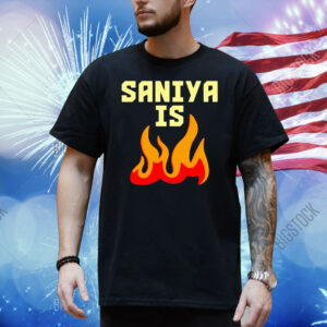 Sabrina Lonescu wearing saniya is fire Shirt