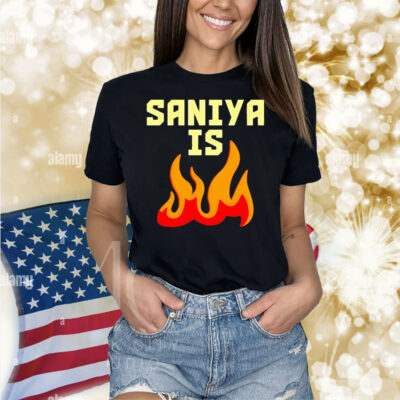 Sabrina Lonescu wearing saniya is fire Shirt