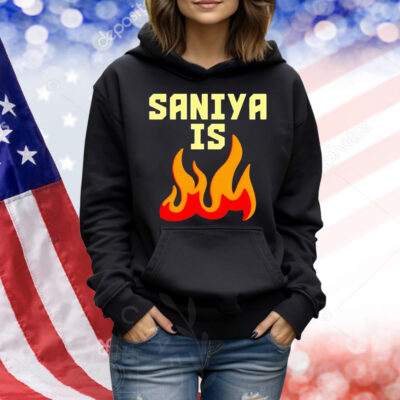 Sabrina Lonescu wearing saniya is fire Shirt