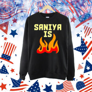 Sabrina Lonescu wearing saniya is fire Shirt