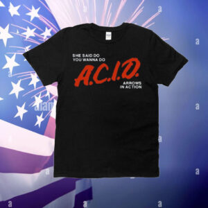 She Said Do You Wanna Do Acid Arrows In Action T-Shirt