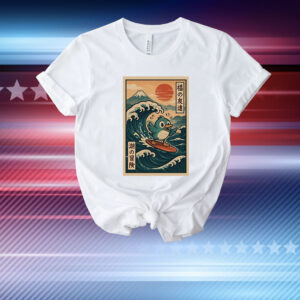 Ukiyo-e surf bird retro T-Shirt