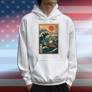 Ukiyo-e surf bird retro T-Shirt