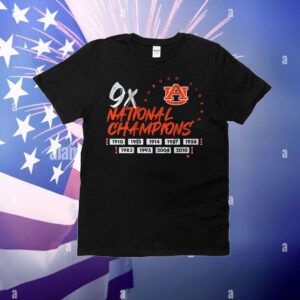 Auburn Football Nine Time National Champions T-Shirt