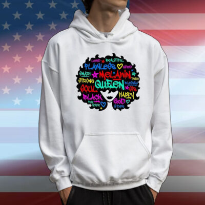 Melanin queen fro T-Shirt