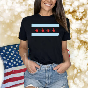 Middle Finger Chicago Flag Shirt