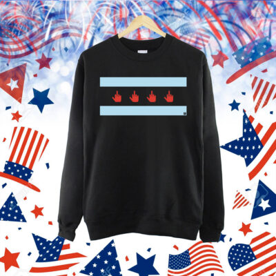Middle Finger Chicago Flag Shirt