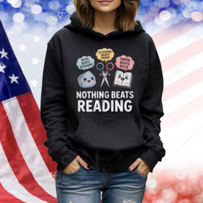 Rock Paper Scissors Nothing Beats Reading Funny Book Lover Shirt