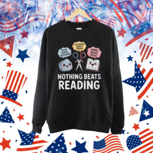 Rock Paper Scissors Nothing Beats Reading Funny Book Lover Shirt