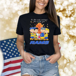 Snoopy The Peanuts Los Angeles Rams It’s The Most Wonderful Time Of The Year Shirt