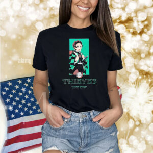 Tanjiro Demon Slayer 100 Thieves Checks Shirt