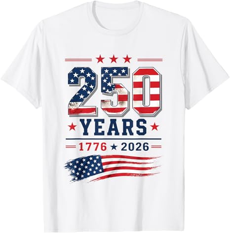 4th of July Shirts USA 250th Anniversary America Flag Patriotic Tees T Shirts
